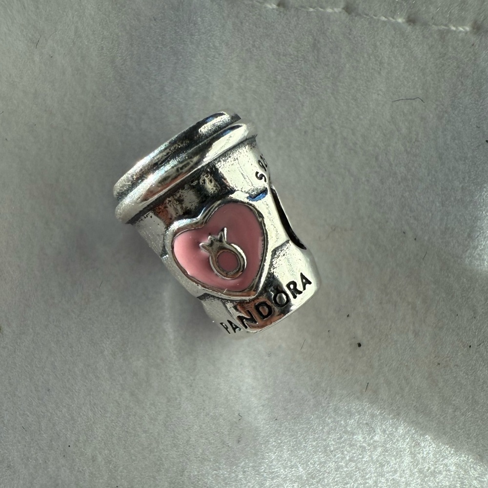 Pandora coffee cup charm